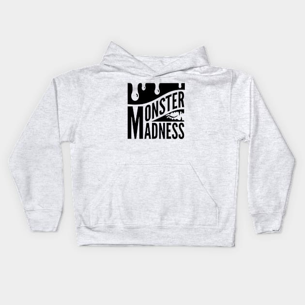 Monster Madness Original Logo - Invert Kids Hoodie by Erika Gwynn